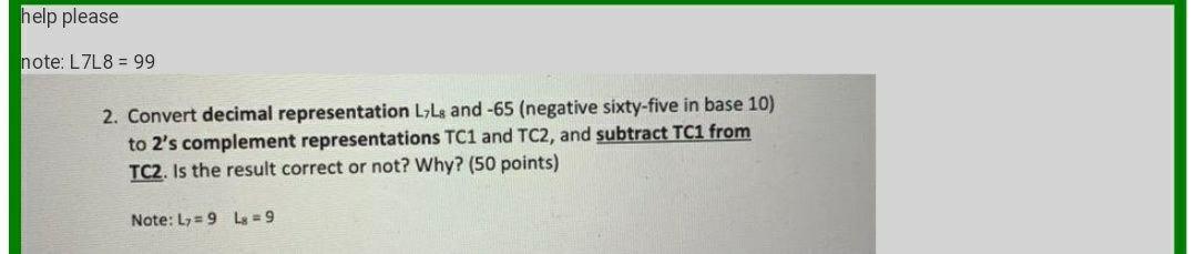 I need the answer as soon as possible help please