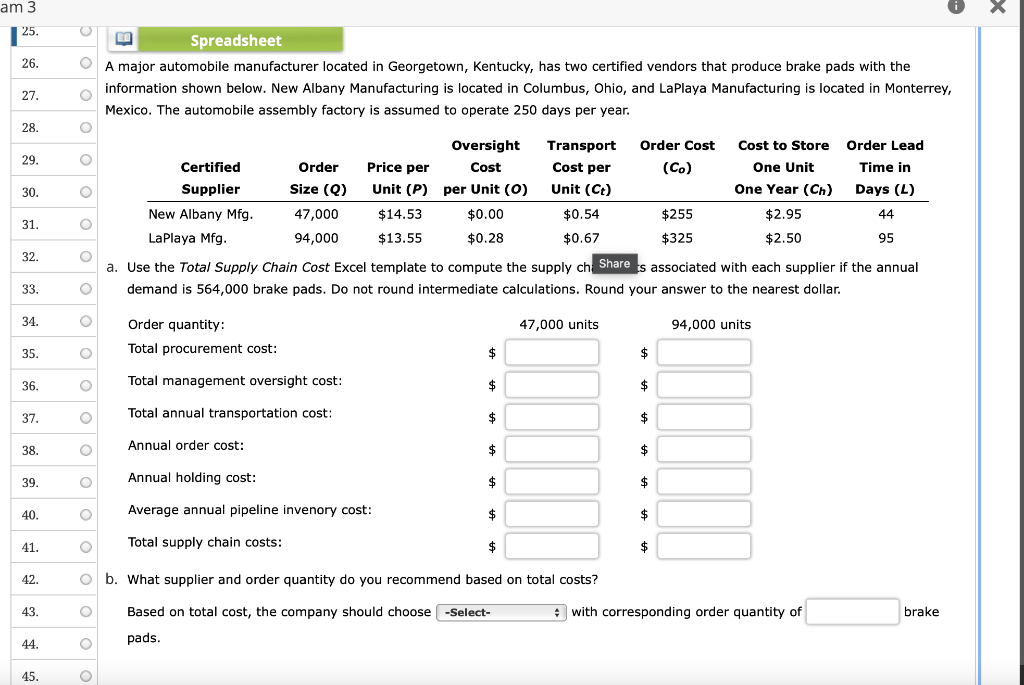 plan it am 3 25. O B Spreadsheet 26. O A major