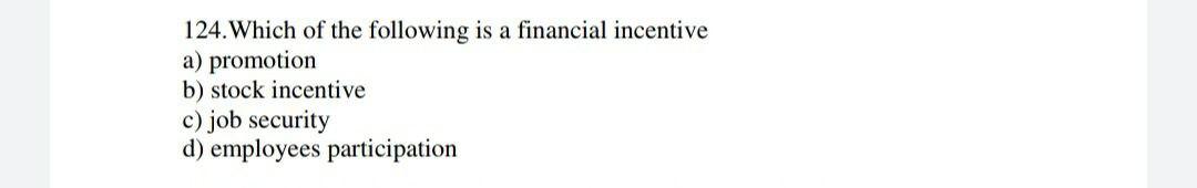 I need the answer as soon as possible 124. Which