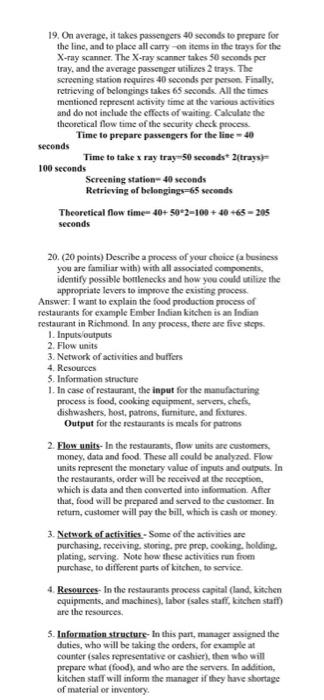 the throughput? What is the average inventory? On