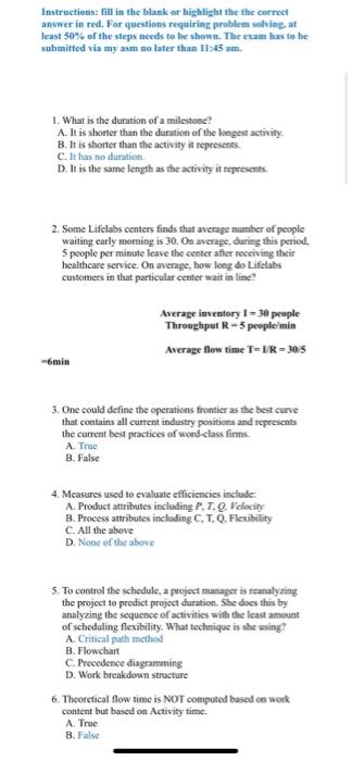 the throughput? What is the average inventory? On