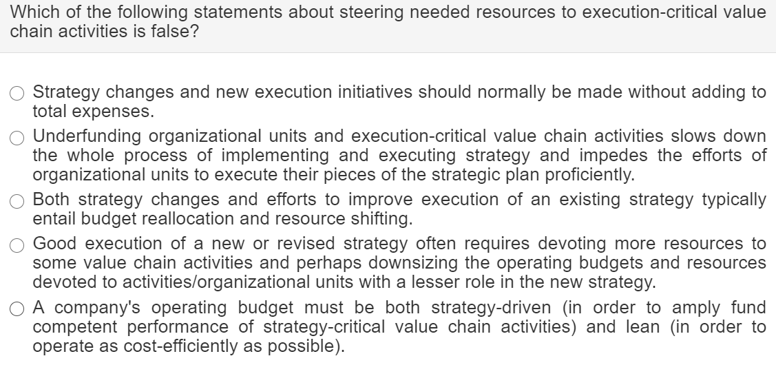 Which of the following statements about steering