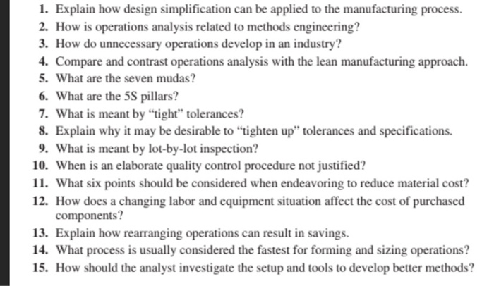 1. Explain how design simplification can be