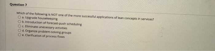 Question 7 Which of the following is NOT one of