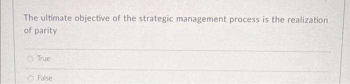 Is the following statement True or False?