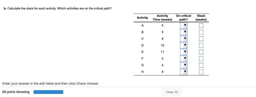answer b! A project for improving a billing