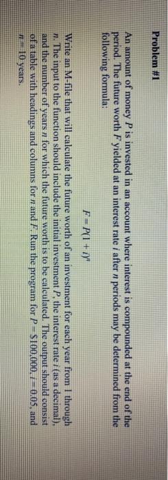 please show work with clear writing, and matlab