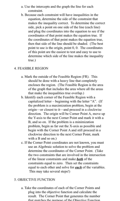 Linear Programming (only information given)