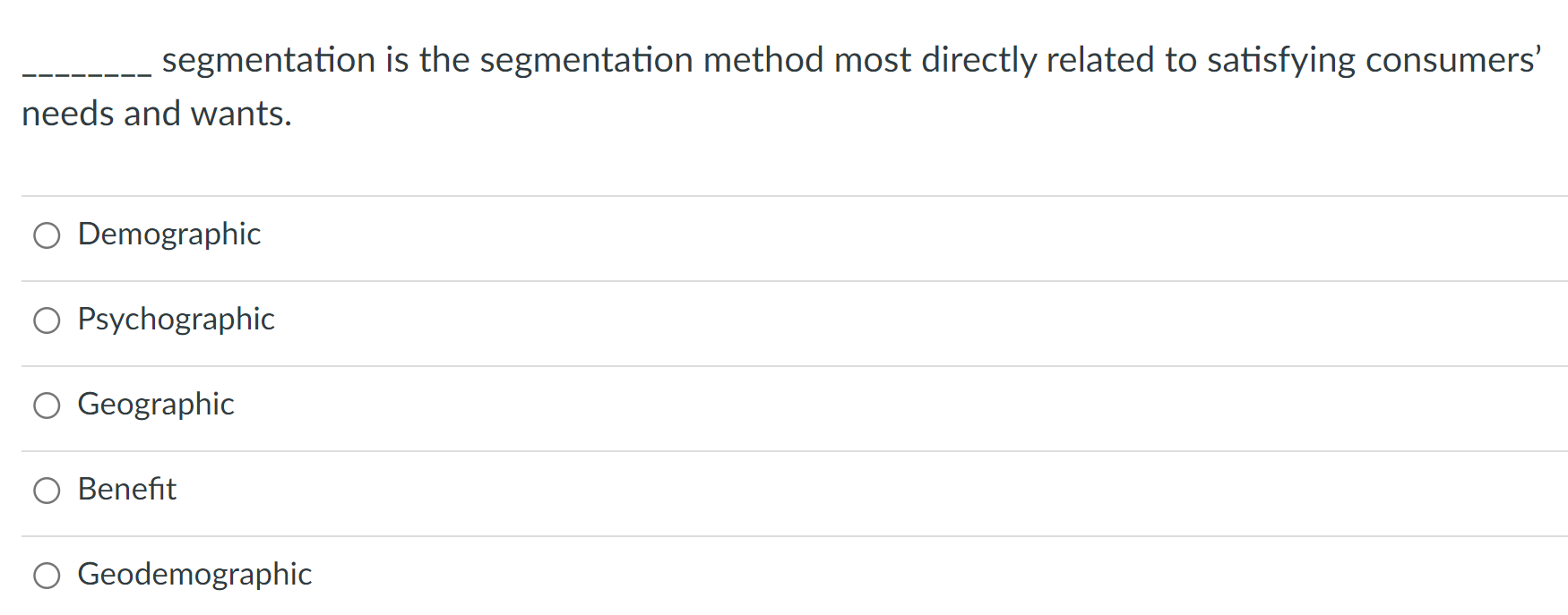 segmentation is the segmentation method most