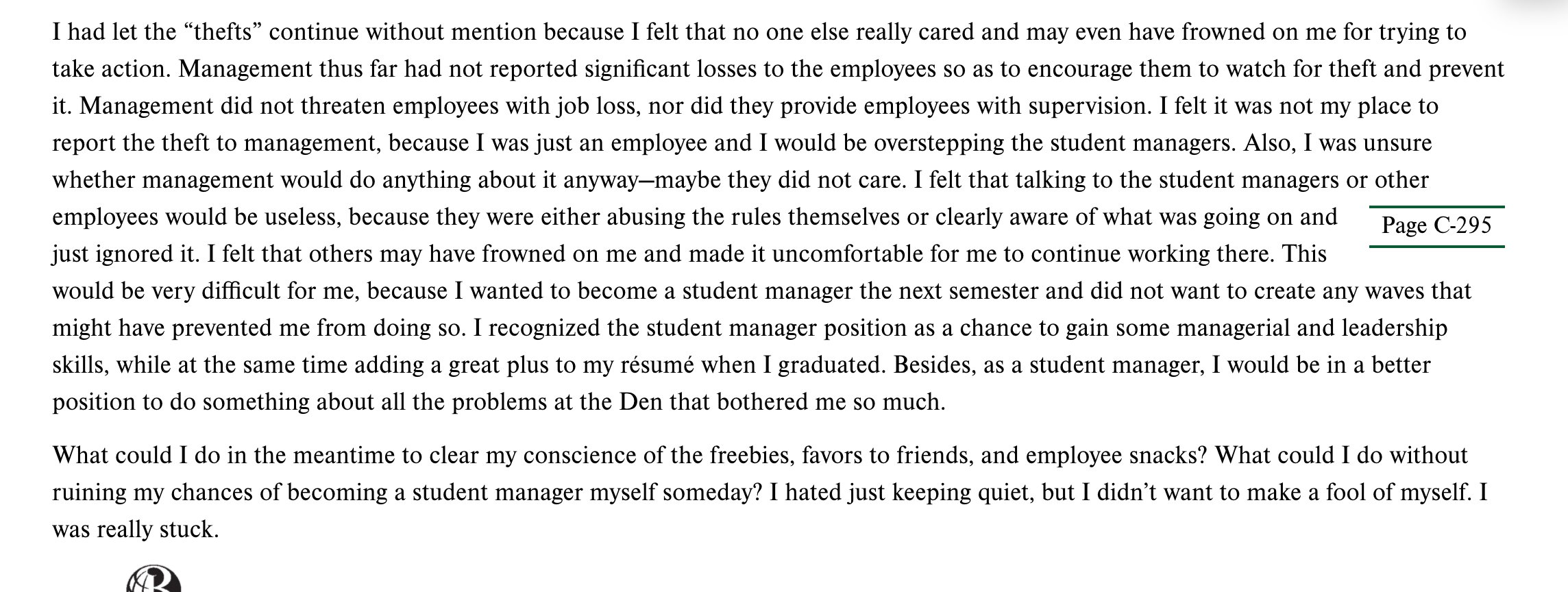 What problems has Susan identified with the night