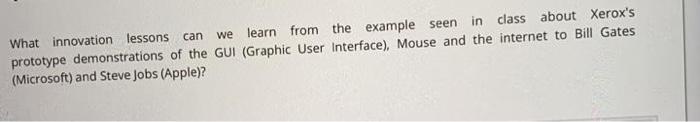 What innovation lessons can we learn from the