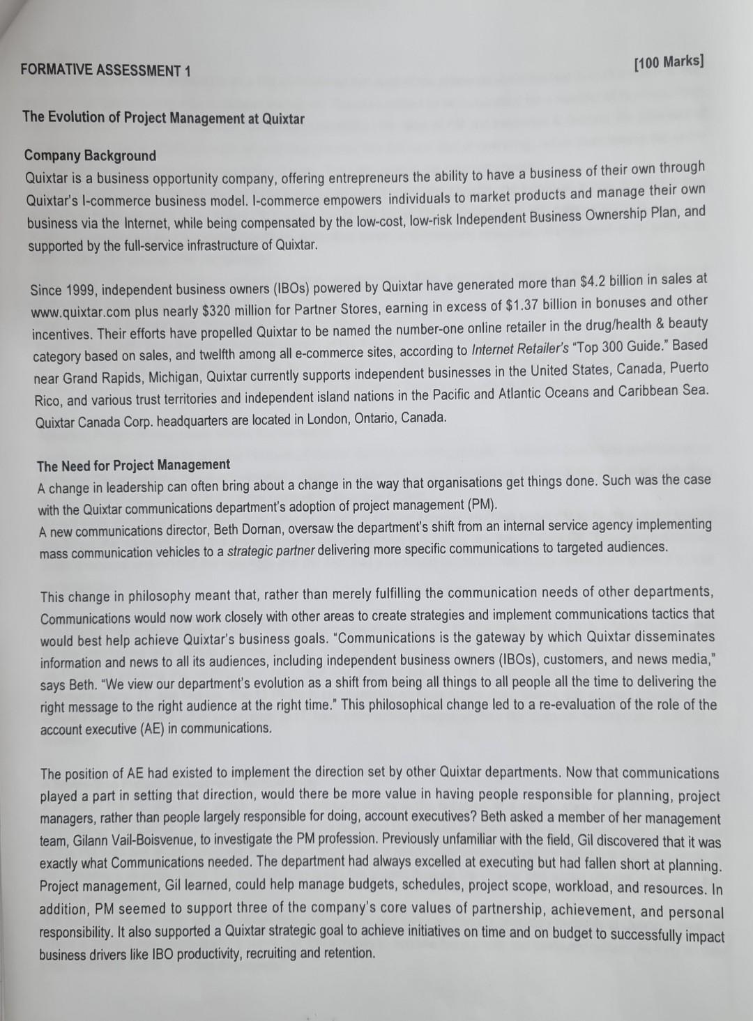 Q3 Please assist Project Communication Management