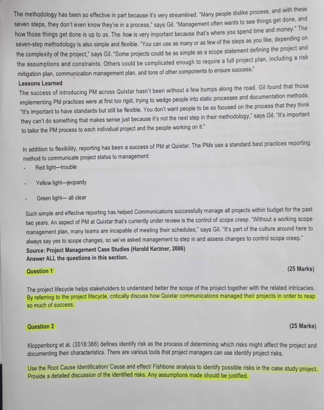 Q3 Please assist Project Communication Management