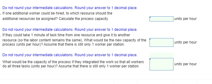 Consider a process consisting of three resources.