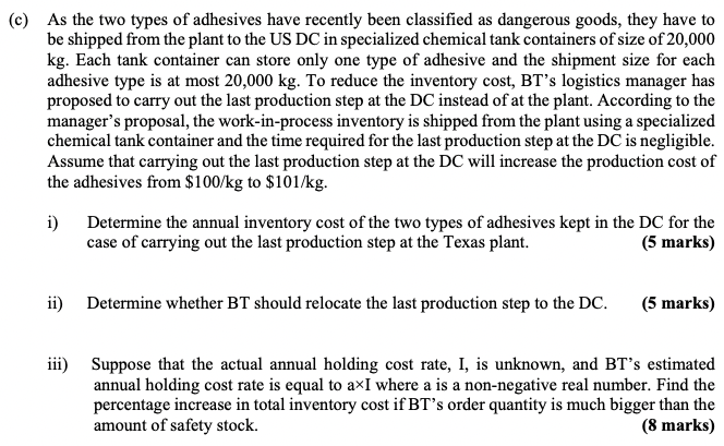 This is supply chain problem Best Technology (BT)