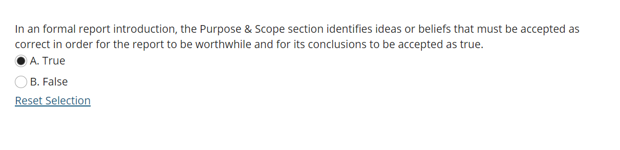 In an formal report introduction, the Purpose &