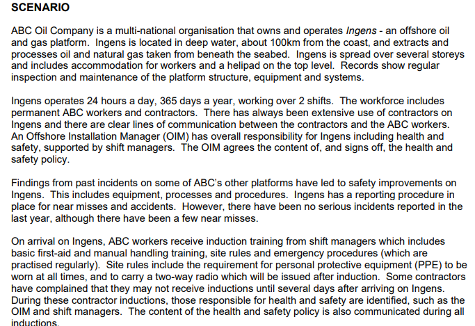 ABC Oil Company is a multi-national organisation