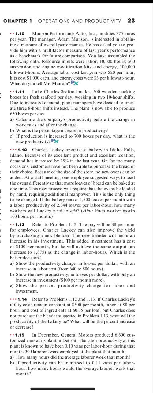 Operations management CHAPTER 1 OPERATIONS AND