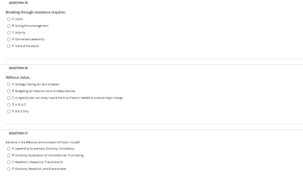 QUESTION 35 Breaking through resistance requires: