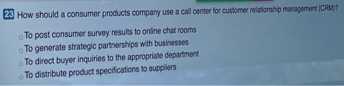 24 How do data warehouses support customer