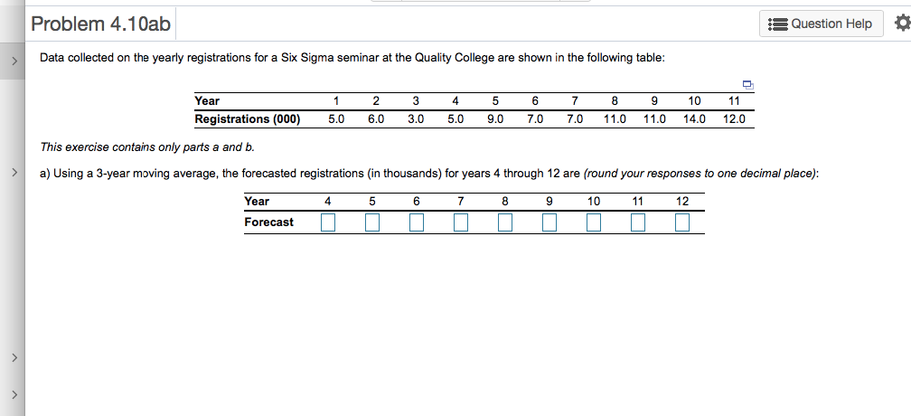 Problem 4.10ab A Question Help > Data collected