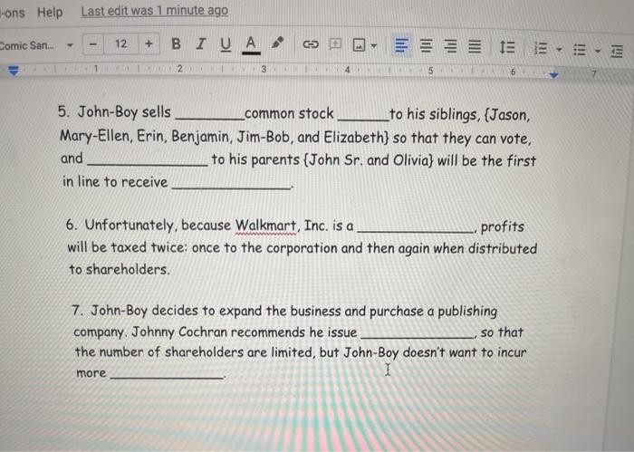 -ons Help Last edit was 1 minute ago Comic San..