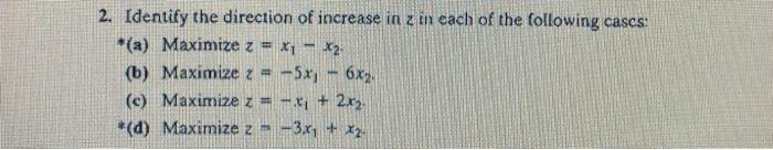 Please drawn the graph. 2. Identify the direction