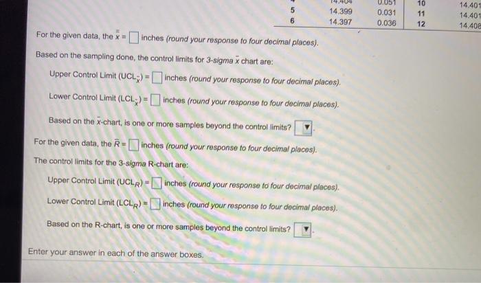 Refer to Table 56.1 - Factors for Computing