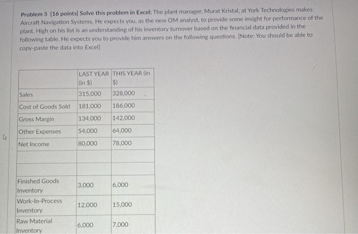 Problem 5 [16 points) Solve this problem in