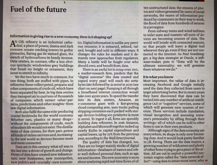 please read the 4 page artical and answer the 5