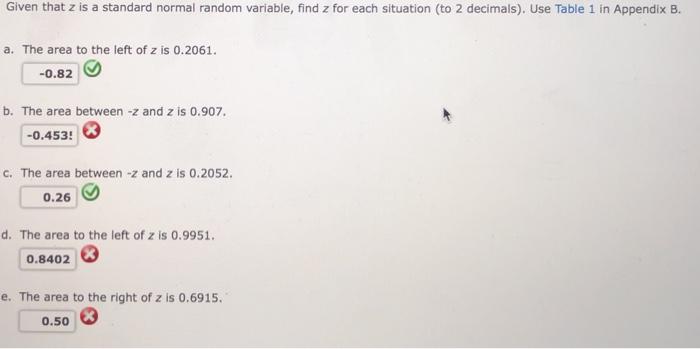 Given that z is a standard normal random