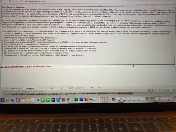 Determine the sample sue using Non-Stat sampling!