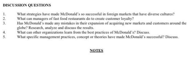 ABSTRACT The McDonald's Corporation is one of the