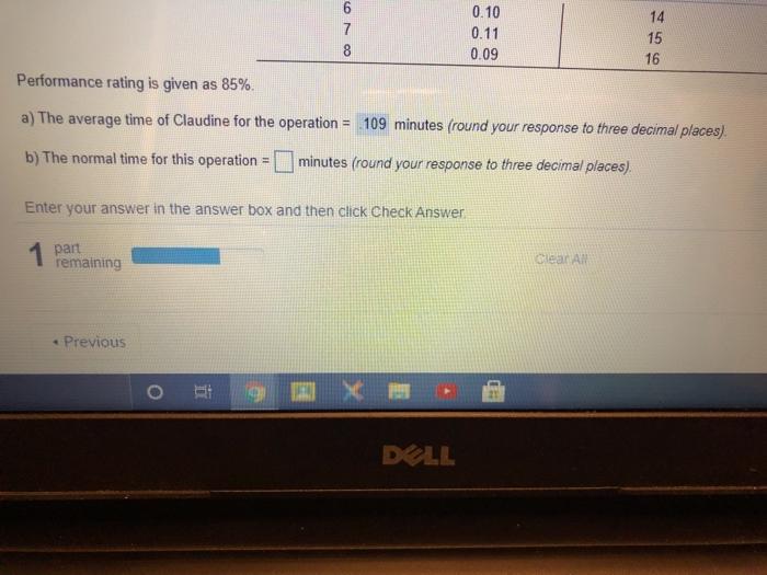 Observation No. 1 2 3 4 5 6 7 8 Time (minutes)