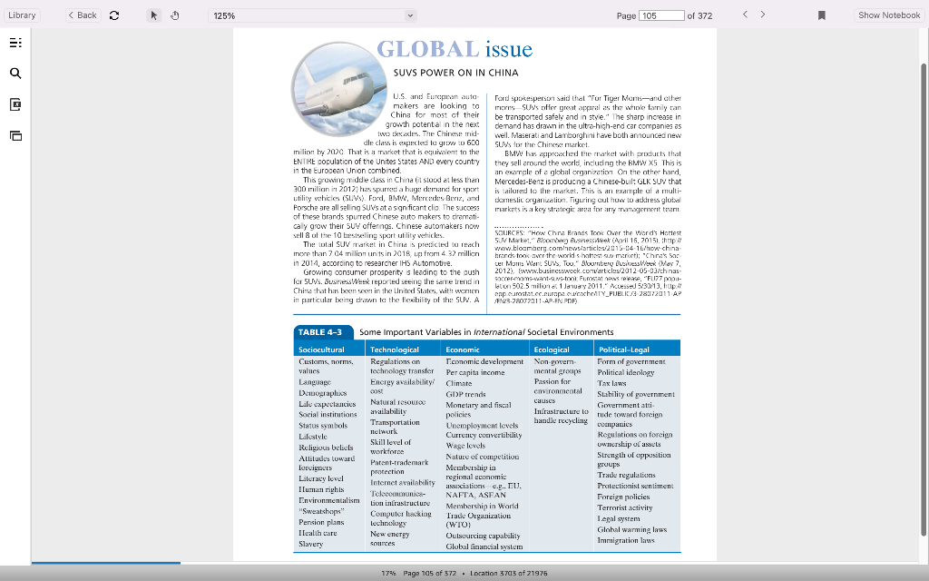 Develop an External Factor Analysis Summary