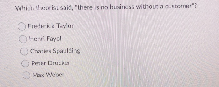 Which theorist said, "there is no business