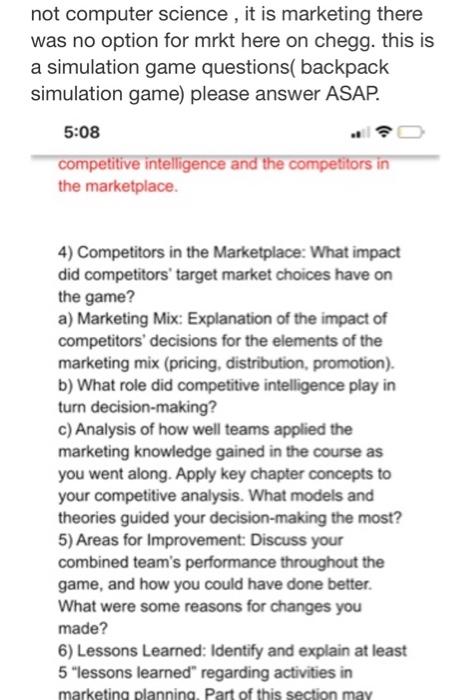 5 answer plz not computer science, it is