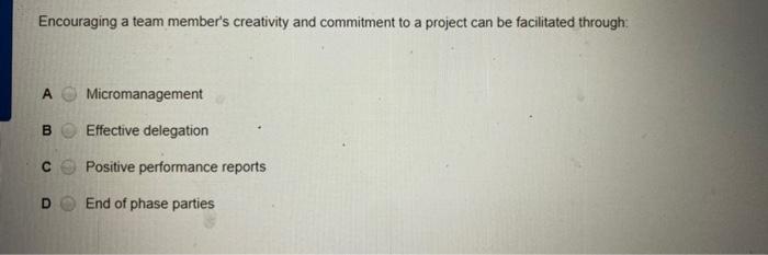 prepcast PMP questions Encouraging a team