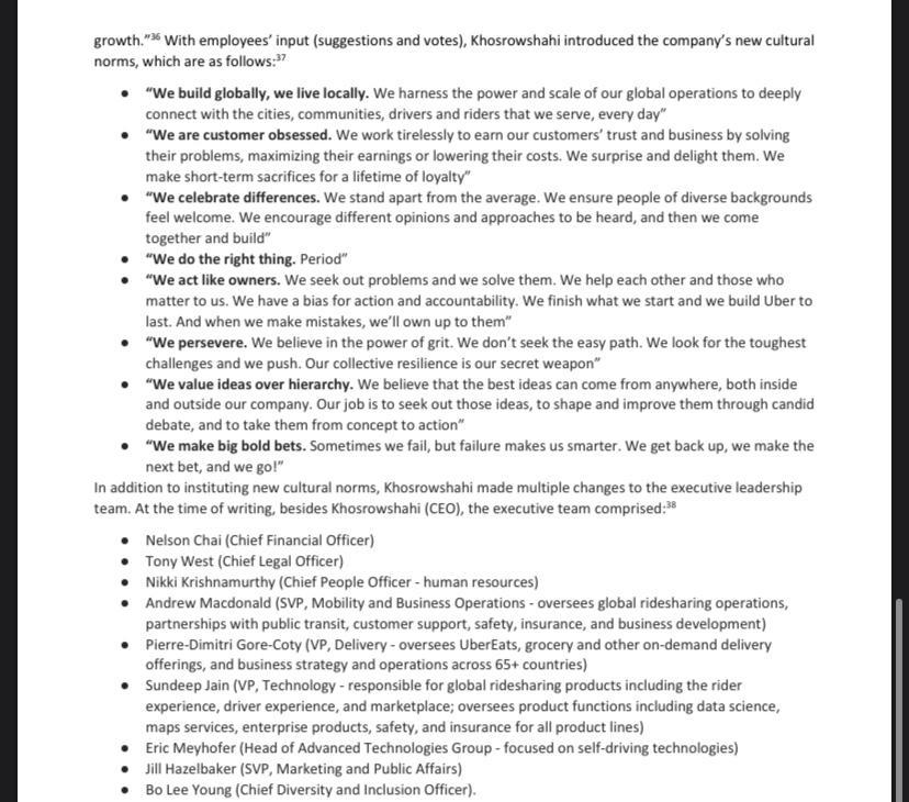Question 1: Discuss the connection between Uber's