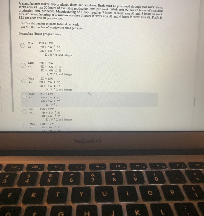 model development problem A manufacturer makes