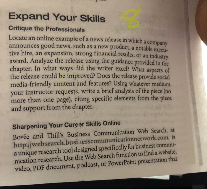 Expand Your Skills Critique the Professionals