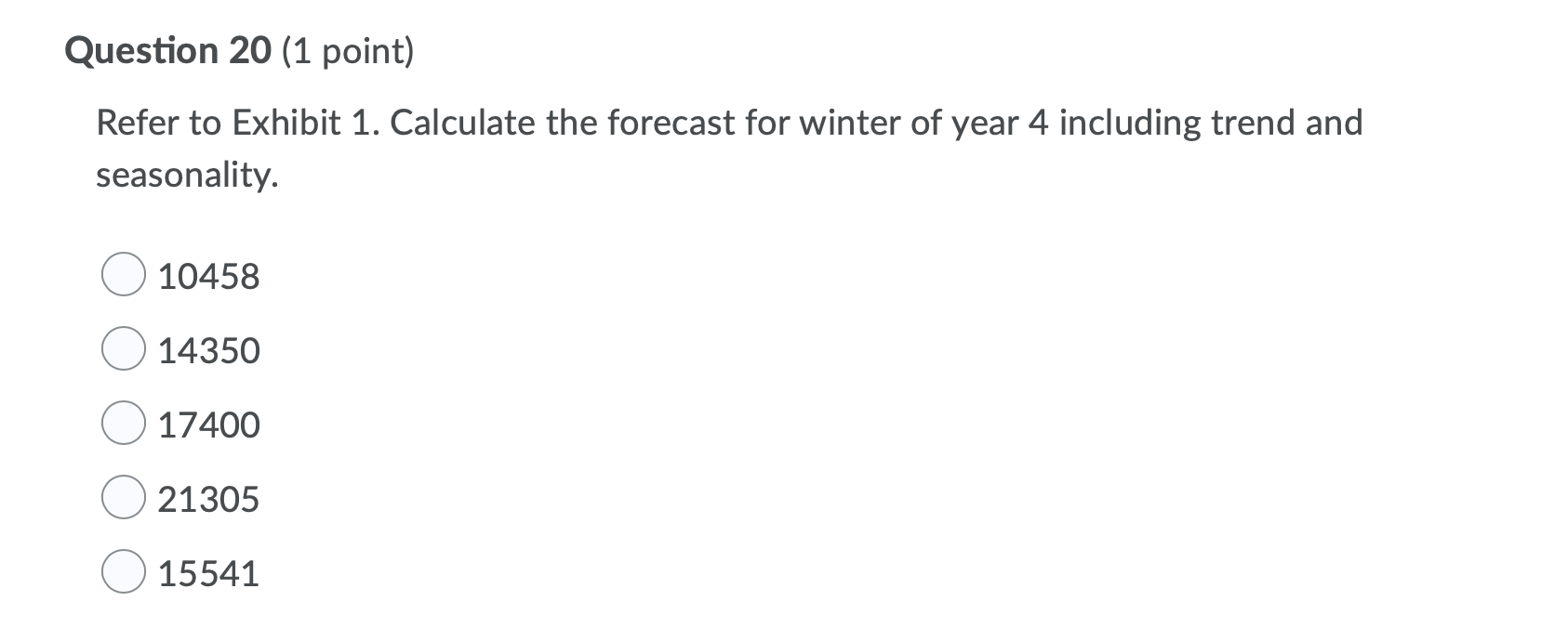 Exhibit 1. Exhibit 1. Consider the following