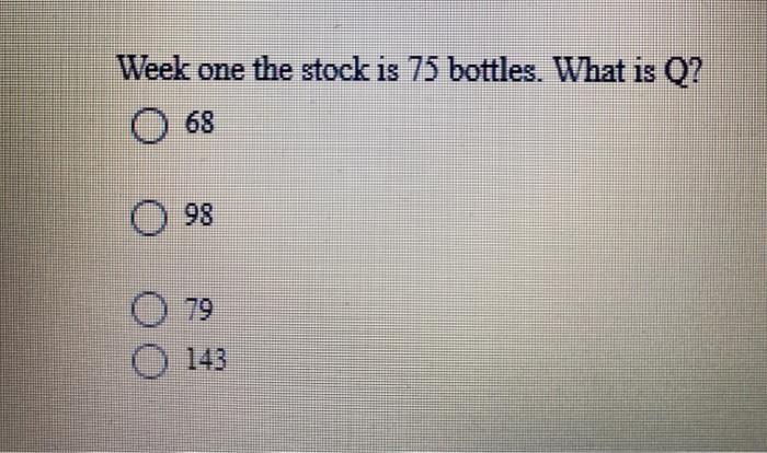 For the next 9 questione use the following fact