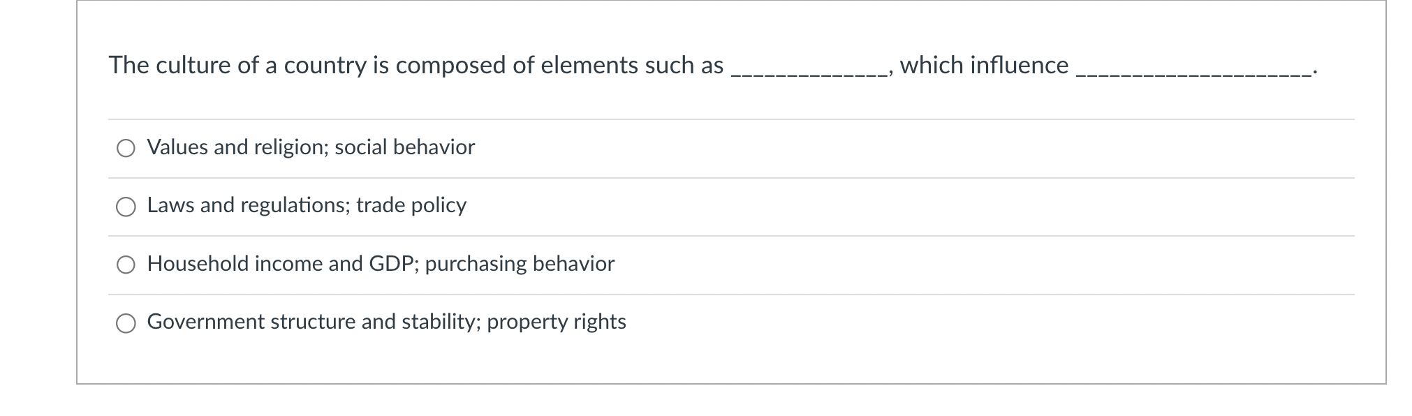 In which situation below would a marketer be most