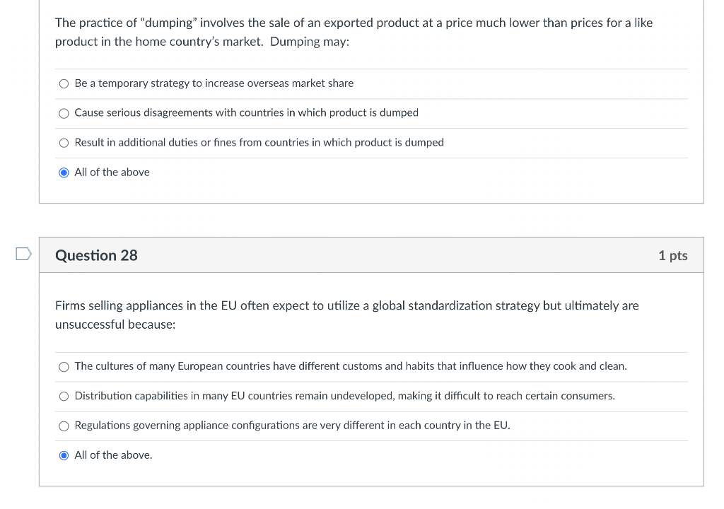 In which situation below would a marketer be most