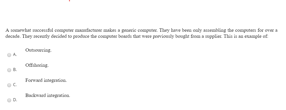 A somewhat successful computer manufacturer makes