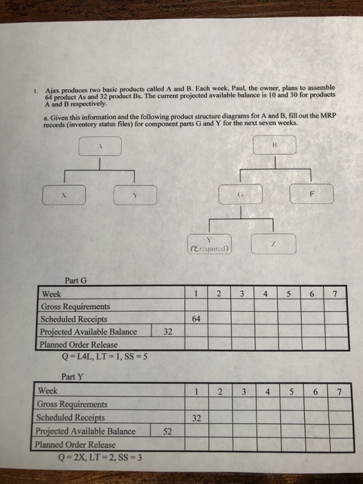 Please provide answer in excel format with