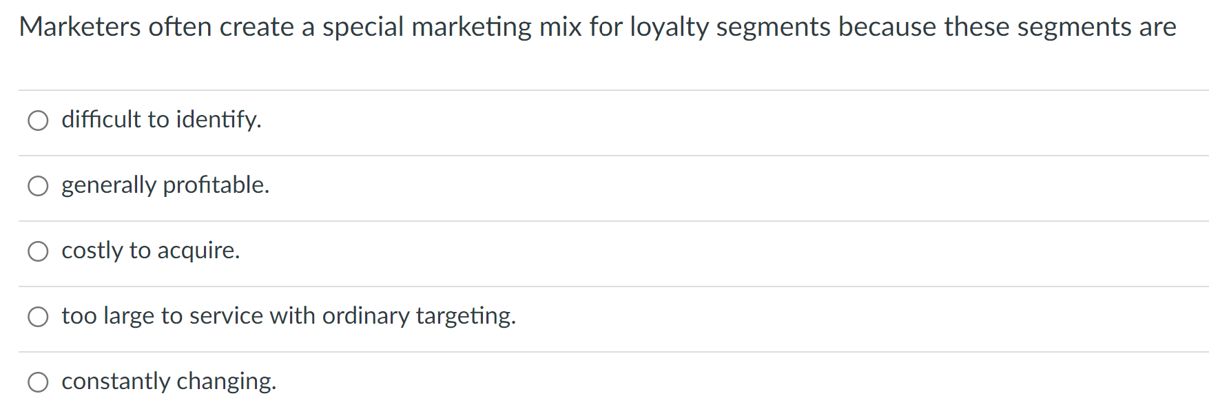 Marketers often create a special marketing mix