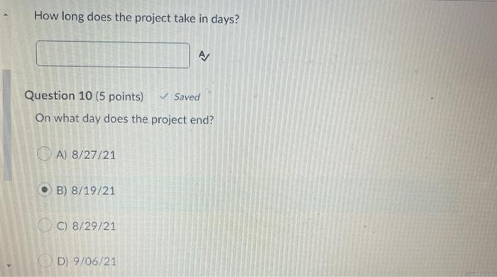 For the following project, create a project