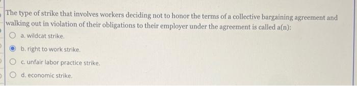 The type of strike that involves workers deciding